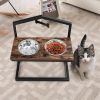 Elevated Dog Bowl Feeder Stand with 5 Adjustable Heights