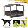 Wicker Outdoor Dog House with Weatherproof Roof - Large