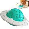 Squeaky Flying Saucer Dog Toothbrush Toy for Large Dogs