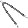 No-Tangle Double Dog Leash Coupler with Reflective Bungee