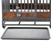 46 Inch Furniture Style Heavy Duty Dog Crate with Wheels