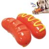 Sausage TPR Dental Chew Toy with Hidden Squeaker