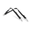 No-Tangle Double Dog Leash Coupler with Reflective Bungee