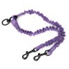 Reflective Bungee Double Dog Leash Coupler, No-Tangle
