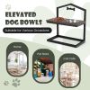 Elevated Dog Bowl Feeder Stand with 5 Adjustable Heights
