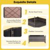 Wicker Outdoor Dog House with Weatherproof Roof - Large
