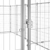 Galvanized Steel Dog Kennel 234 Sq Ft, Silver