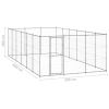 Galvanized Steel Dog Kennel 234 Sq Ft, Silver