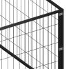 Black Steel Dog Kennel - 43 Square Foot Outdoor Pen