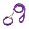 8-Strand Braided Nylon Dog Collar & Leash Combo