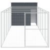 Galvanized Steel Dog House with Run - 84 x 260 Inch