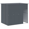 Anthracite Steel Dog House with Extended Mesh Run 84 Inch