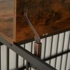 Wrought Iron Dog Crate Side Table with Openable Top