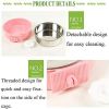 Removable Stainless Steel Hanging Crate Bowl Set - 32 oz