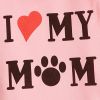 I Love My Mom Cotton Dog Hoodie for Small Breeds, Pink