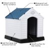 Waterproof Ventilated Plastic Puppy Dog House - S/M