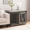 Farmhouse Dog Crate Credenza with Sliding Barn Door