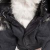 Pet Life Rugged Denim Wool Dog Coat - Chopper Style