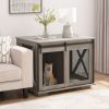 Farmhouse Dog Crate Credenza with Sliding Barn Door