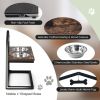 Elevated Dog Bowl Feeder Stand with 5 Adjustable Heights