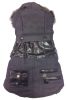 Pet Life Rugged Denim Wool Dog Coat - Chopper Style