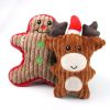 Plush Christmas Squeaky Dog Chew Toy - Santa & Friends