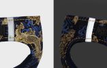 ALL4U Reflective Dragon Pattern Dog Harness Vest Set