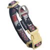 Touchdog Owl-Eyed Embroidered Collar & Leash Set
