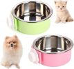 Removable Stainless Steel Hanging Crate Bowl Set - 32 oz