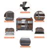 37 Inch Furniture Style Heavy Duty Dog Crate with Wheels