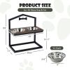 Elevated Dog Bowl Feeder Stand with 5 Adjustable Heights