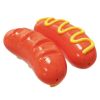 Sausage TPR Dental Chew Toy with Hidden Squeaker