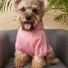I Love My Mom Cotton Dog Hoodie for Small Breeds, Pink