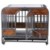 46 Inch Furniture Style Heavy Duty Dog Crate with Wheels