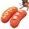 Sausage TPR Dental Chew Toy with Hidden Squeaker