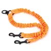 Reflective Bungee Double Dog Leash Coupler, No-Tangle