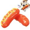 Sausage TPR Dental Chew Toy with Hidden Squeaker