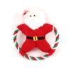 Festive Duck-Style Plush Squeaky Dog Toy with Rope