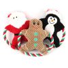 Festive Duck-Style Plush Squeaky Dog Toy with Rope