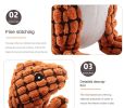 Plush Dinosaur Squeaky Dog Toy - 3 Colors