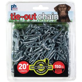 Prevue Galvanized Steel Dog Tie-Out Chain - 20 Ft (Option: out Chain Heavy Duty)