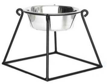 Pyramid Elevated Dog Feeder Bowl - S, M, L (Option: Small)